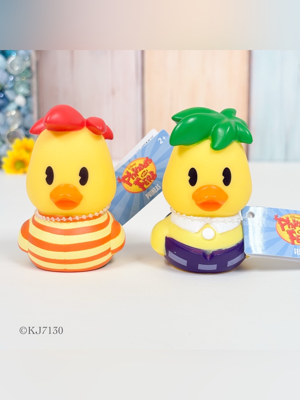 Duckalooz Disney 2.75” Phineas And Ferb Rubber Duck Duckie Set NWT Nickelodeon